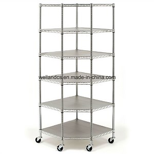 [Hot Item] Pentagon Heavy Duty Wire Steel 6-Tier Garage Corner Storage Shelving Rack
