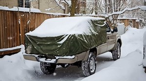 Pickup Truck Bed Tarp，Dump Truck Pickup Truck Bed Fabric,400D,Truck Bed Cover,7.87×9.84ft, PU2000mm,Waterproof Heavy Duty Oxford Fabric Pickup Truck Bed Cover