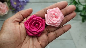 21 reactions | DIY mini roses witn ribbon, button rose, #rose #satinribbon | DIY Creative | Facebook