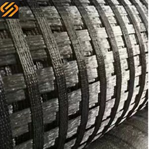 [Hot Item] Polyester 120-120kN Geogrid Pet Biaxial Geogrid for Slope Protection Railway Road Construction