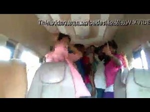 Indian girls enjoying public gang bang in bus