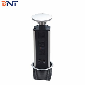 [Hot Item] Pop up Outlet with Switch off on Pull up Sockets for Kitchen Countertop 2 Us Power USB Ports for Office Conference Table Countertop Kitchen