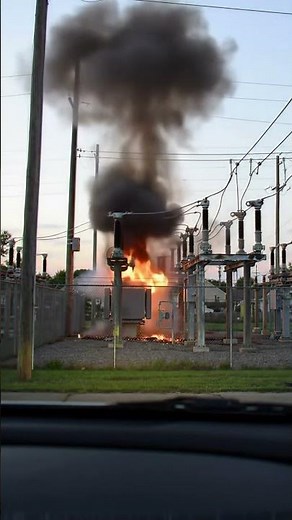 Huge Electrical Transformer Explosion Caught on Camera! #explosion