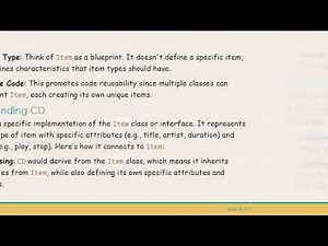 Understanding the Item and CD Classes in Java: Simplifying Object Instantiation