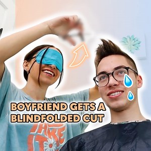 61K views · 260 reactions | BLINDFOLDED GIVING MY BF A HAIRCUT?! | Brooklyn and Bailey | Facebook
