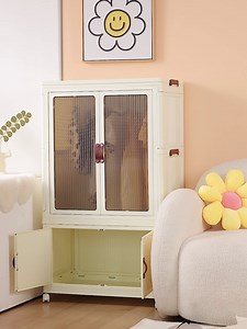 Collapsible Plastic Storage Bins, Closet Organizer and Storage, Stackable Storage Bins, Foldable Storage Containers with Doors for Storage and Hanging Kids' Clothes (2 Folding 1 Hanging -1 Lid)