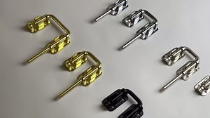 QCAA Child Safe & Home Security, Patio Door Loop Lock for Patio French Door Latch, Sliding Door Loop Lock, 1-1/4", Matte Black, MIT, 4 Pack