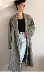 Max Mara Teddy Coat - Wool Alpaca - Icon - Women 14 Uk - Oversized - Grey - Vintage - Etsy