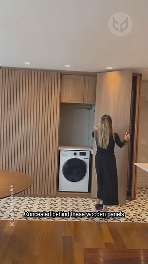 11K views · 108 reactions | Hidden Washing Machine Cabinet by Studio Moby Dick #art #architecture #design #designer #interiordesign #interiors #hidden #cabinets #furniture | Interesting & Creative Designs | Facebook