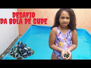 DESAFIO DA BOLA DE GUDE NA PISCINA