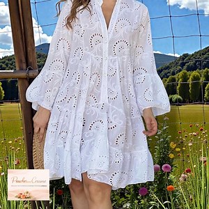 Eyelet Babydoll Dress: Lightweight Cotton Boho Summer Dress - Etsy Australia