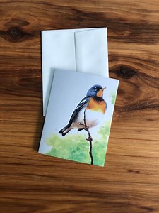 Northern Parula Colorful Bird Watercolor Greeting Cards