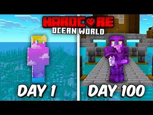 Surviving 100 Days In An Ocean Only World in Hardcore Minecraft (ep. 1)