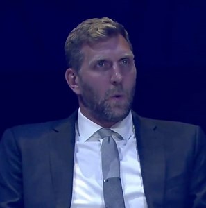 Dirk Nowitzki gets emotional at his Germany jersey retirement 😭 (via FIBA) | Basketball Forever