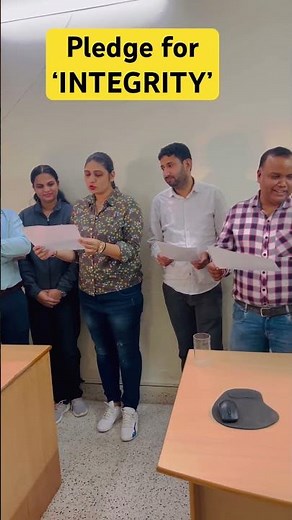 Integrity Pledge in My office 🇮🇳🙏🏻 #government #india #pledge #shorts #viral🔥🔥