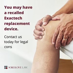 37K views · 347 reactions | In August 2021, several Exactech® knee, hip and ankle replacement devices were recalled due to issues that can lead to device failure, painful complications, and revision surgery. Learn about the complications patients have experienced and possible compensation available for those affected. | Sokolove Law | Facebook