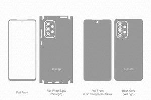 Galaxy A73 5G Skin Template Vector 2022