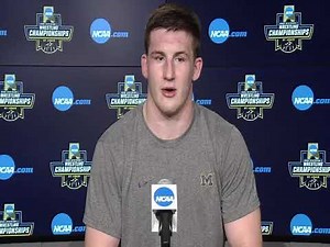 Session V - Mason Parris (Michigan) after winning semifinals at 197 pounds at 2021 NCAAs