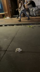 Brawl on Bourbon Street ends in pistol whip and accidental gunshot (no gore but posting as NSFW anyway)