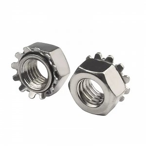 [Hot Item] M3 M4 M5 M6 M8 M10 Stainless Steel 304 316 Keps Nut Hex Nuts with Captive Toothed Lock Washers