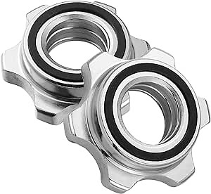 Hex Nut for Barbell 1 Pair Anti- Slip Hex Nut 25 mm- Lock Barbell Clips for Barbell Dumbbell Weight Lifting