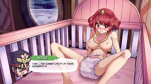 Girl messes in diaper animation