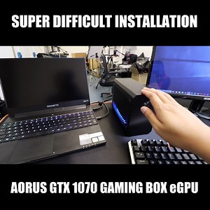 Are you ready for a super complex installation procedure? Van gives a walkthrough of how difficult the new #AORUS GTX 1070 Gaming Box eGPU is to install. AVAILABLE NOW: Amazon - https://goo.gl/iv6MF1 Newegg - https://goo.gl/hXfSgF Learn more - https://goo.gl/hKkuey | AORUS