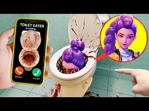 MY DRONE FILMED TOILET EATER AND KPOP DEMON HUNTERS RUMI IN REAL LIFE! RUMI VS TOILET EATER