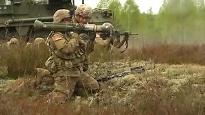 A #USArmy Soldier, assigned to 1st Armor Brigade Combat Team, 3rd Infantry Division, fires an M136 AT4 during an #OperationAtlanticResolve live fire exercise in Pabrade, Lithuania, May 6, 2015. U.S. Army video by Staff Sgt. Scott Shoemaker | U.S. Army