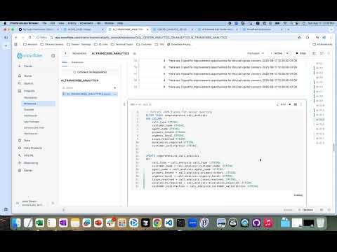 Call Center Analytics with Snowflake AI_TRANSCRIBE (Audio to Text) , Cortex LLM, Cortex Agents