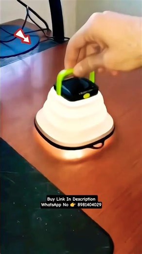 Solar Collapsible LED Camping Lantern ☀️ 3-Level Brightness & Waterproof #shorts #SolarLantern