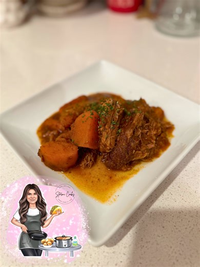Another day another easy Crockpot recipe! Sweet Potato Pot Roast ❤️ #fypシ゚viralシ #cookingwithstormi #cozymeal #crockpot #potroast #easydinner #easyrecipes #heyyall | Stormi Smith