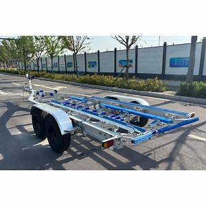 [Hot Item] OEM Tandem Axle 28FT Aluminum Boat Trailer for Pontoon Fishing Boat
