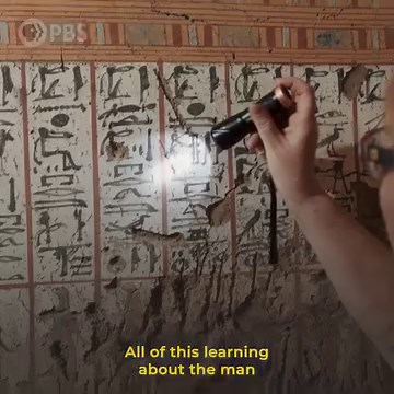 Paleography expert Elizabeth Bettless is deciphering the handwriting of each hieroglyphic to identify the painter of this mysterious tomb. “Decoding Hieroglyphics” airs on PBS on Wednesday, November 8 on PBS; check local listings. | Secrets of the Dead