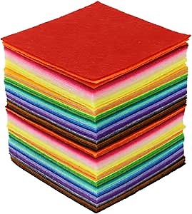 Felt Sheets 80Pcs Felt Fabric Sheet for Crafts Felt Squares Craft Felt Fabric Sheets Soft Felt Pack DIY Felt Material 4x4 Inch 40 Colors 1mm Thick