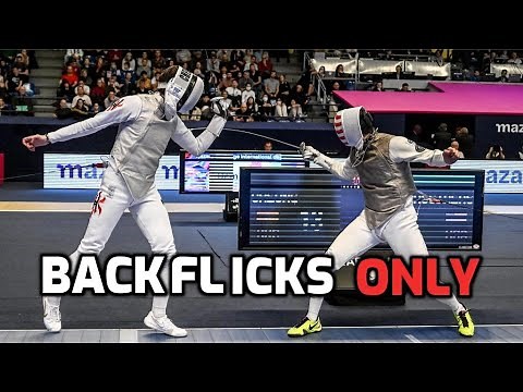 74 back flicks from the Paris World Cup (Foil Fencing)