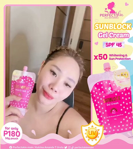1.7K views · 32 reactions | Looking for a reliable SPF? Look no further! Our Sunblock Gel Cream SPF 45 is your go-to choice. Rest assured, it's tested by Daiso and approved by the FDA, ensuring quality protection for your skin. Stay safe under the sun with confidence! ☀️ 180.00 SRP! #SunblockGelCream #TATAKPERFECTSKIN #perfectskinparinsa2024 #perfectskin2024 #spf45 #broadspectrum #sunprotection | PerfectSkin-main | Facebook