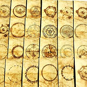 Vilikya Magic Circle Junk Journal Supplies, Vintage Witchcraft Decor Paper for DIY Scrapbooking Decoupage Journal, 47pcs Wall Collage Kit for Witch Room Decor Photo Album Home Decal