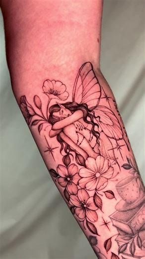 One of my fairy tattoos i did a couple days ago :’)