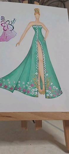 I love to desing #fashionillustration #fashiondesign #sketchdesing #sketchpicture #xvañosdress #drawingdesign #foryou #drawingdress | Maria Zetina