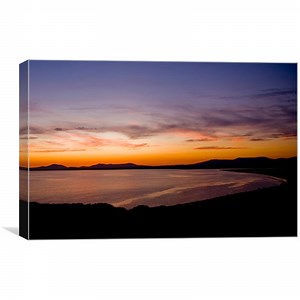 Harlech Beach Sunset Picture Canvas Wall Art in Colour by Helen McAteer ID #140869