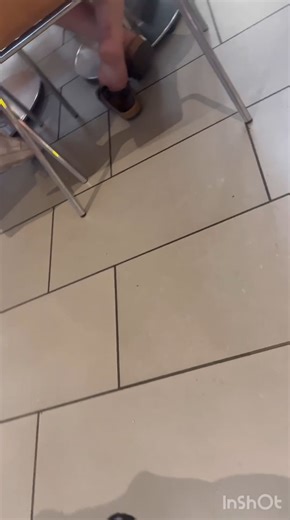 Candid feet in foodcourt