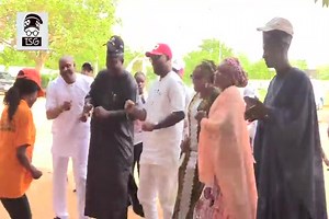 Popular Nollywood star, Saheed Balogun shows Dance step at Day 43 Hangout at Unity Fountain | Tinubu Support Group -TSG