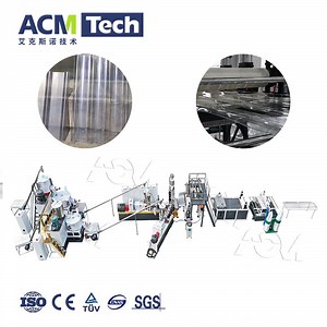 [Hot Item] Acmtech PC Transparent Polycarbonate Corrugated Sheet Plastic Roofing Sheet PC Tile Extruder Making Machine Roof Tile Sheet Making Machine