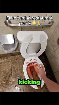 Fake Giant Turd At Restaurant Prank #prank #poop #fyp
