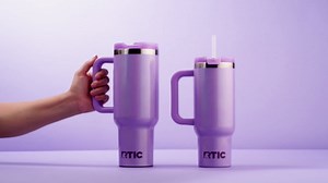 RTIC 30 oz Road Trip Tumbler Double-Walled Ceramic Lined InsulatedStainless Steel Portable Travel Coffee Mug Cup with Lid, Handle and Straw, Cobalt