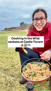 Cooking in the Wild: seabass at Castle Tioram ⛺️🏰🐟 #solofemalecamping #wildcamping #campingstovecooking | Fiona in the Wild