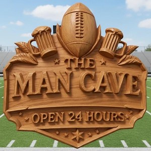 Beer & Football Man Cave Sign STL File: CNC Router Carving (digital Download) - Etsy