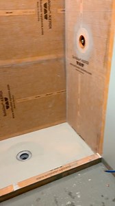 How to waterproof shower walls with Kerdi fabric #wkdconstructionllc #customhomes #waterproofing #schlutersystemsna #schlutershower #schlutergirl #schluter #tileprep #tiledshower #shower #showerwalls #kerdifabric | W.K.D. Construction, LLC