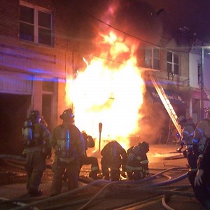 Mineola NY - Major fire Sunday evening in row of mixed occupancies on Main Street between 1st and 2nd. Multiple mutual aid companies on the scene. #firstonscenephotos @thefirenews | FirstOnScenePhotos.com